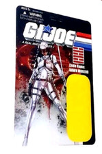 GI JOE CUSTOM DAWN MORENO CARDBACK Female Snake Eyes Action Figure File Card MOC