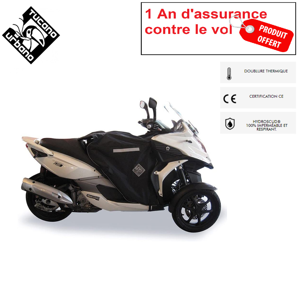 Tablier Tucano R094 Quadro 350 D roulez au chaud pour aller au travail