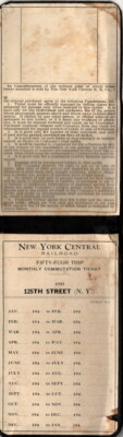 Gruppe von New York Central Pays Brieftaschen und Regelbuch