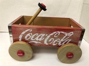 vintage coca cola wooden wagon
