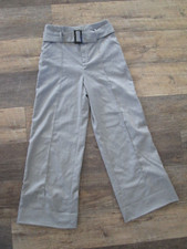 Women's CARTONNIER gray wide leg belted pants high rise sz. 6