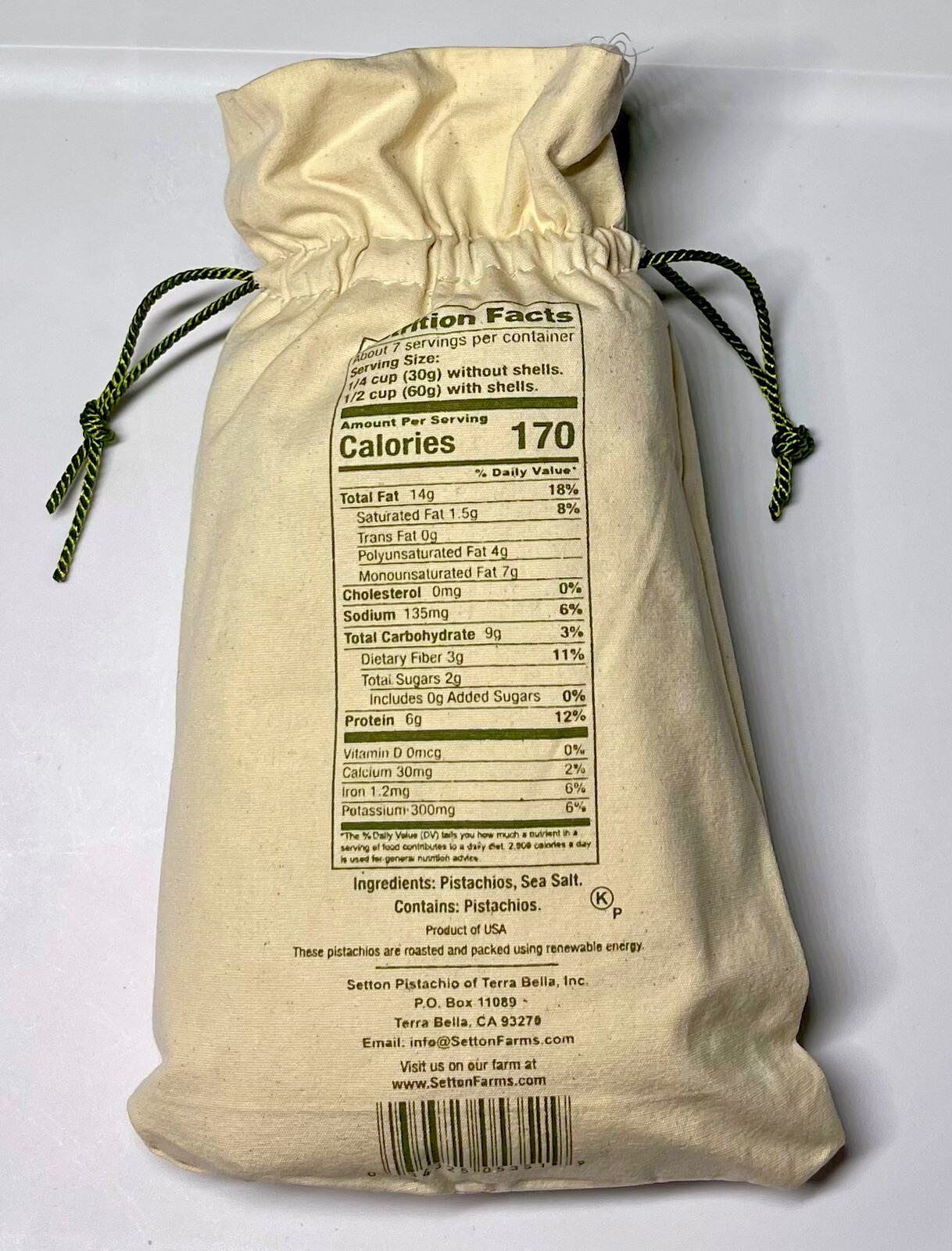 Setton Farms Extra Large Pistachios In Burlap Bag Dry Roasted Sea Salt