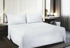 4 Piece- Florida Brands, Full/White, Microfiber Bed Sheet Set,
