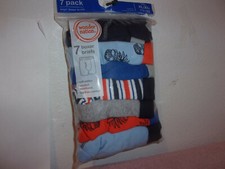 NEW BOYS WONDER NATION 7-PAC ASSORTED COLORS  PRINTS COTTON BOXER BRIEFS