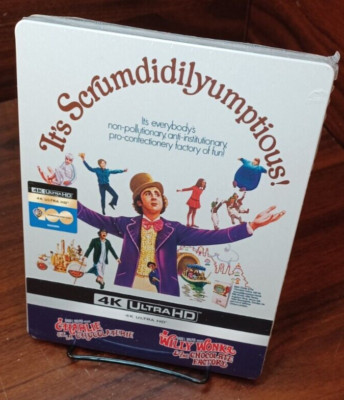 Willy Wonka & the Chocolate Factory 4K Steelbook-EU IMPORT-NEW-Free Box Shipping