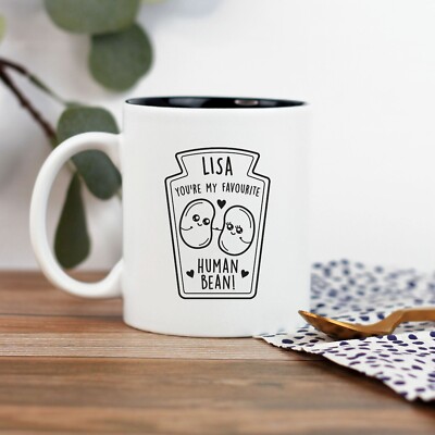 Personalisierter lustiger Kaffeebecher You're My Favourite Human Bean Baked Beans Geschenk
