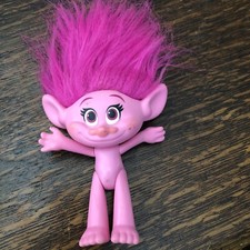 2015 DreamWorks Trolls Movie Pink Poppy Nude Brushable Hair Action Figure