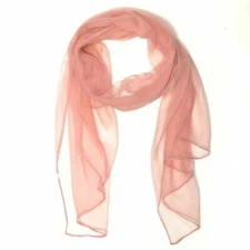 Wrapables Solid Color 100% Silk Long Scarf, Pink
