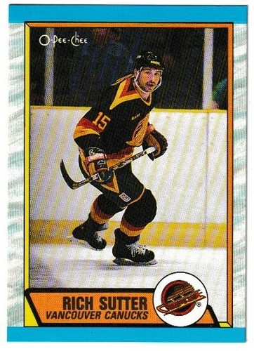 1989-90 OPC O-Pee-Chee #282 RICK SUTTER Vancouver Canucks - Picture 1 of 2