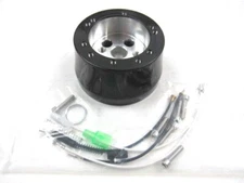 Universal Ididit, GM, Chevy 5 & 6 Hole Steering Wheel Hub Adapter Black S83012BK