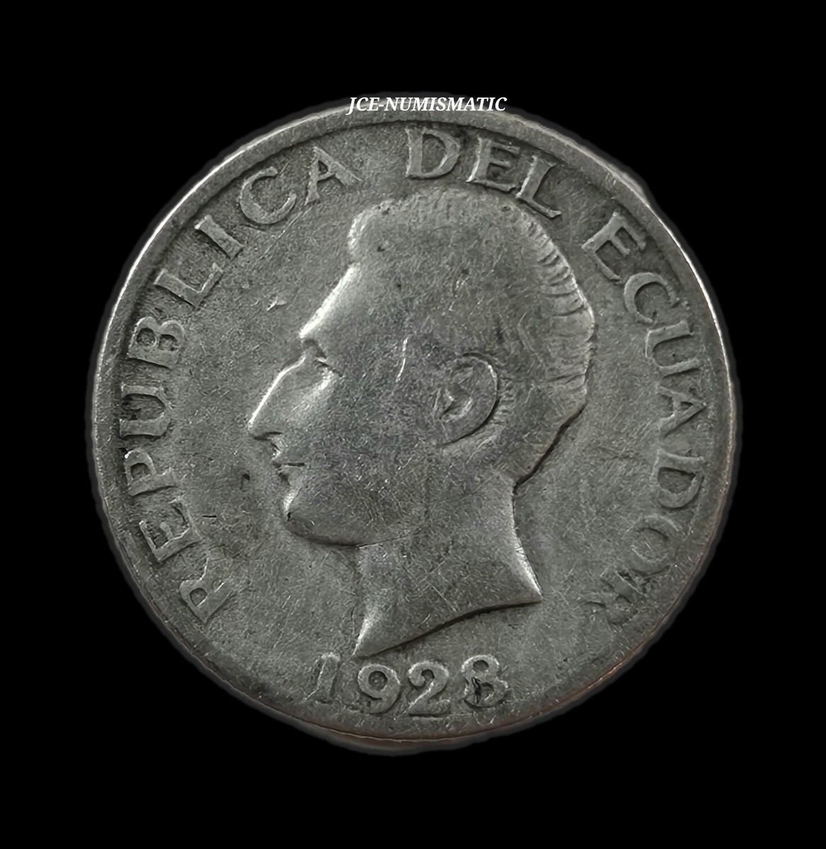 1928 - 50 Centavos Ecuador Coin, Silver 0.720, First Year, ¡¡Rare