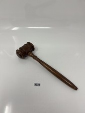 Auction Judge 9.5 Gavel Hammer Prop Mallet Brown Wood Wooden Judges 9 1/2