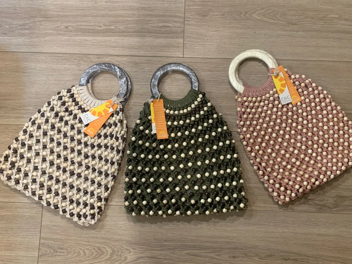 Beaded beach online bag