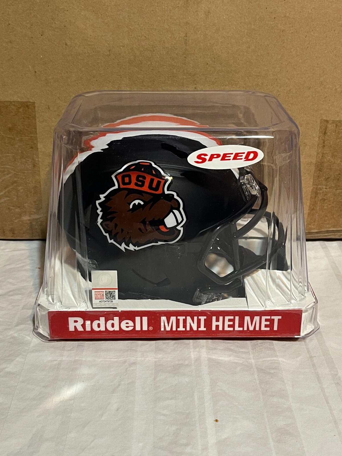 Oregon State Beavers NCAA Riddell Speed Black Throwback Alternate Mini Helmet