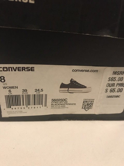 converse size 6
