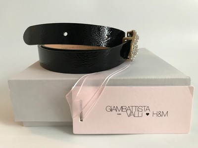 BNWT GIAMBATTISTA VALLI x H&M BLACK LEATHER WAIST BELT SIZE  display picture 1