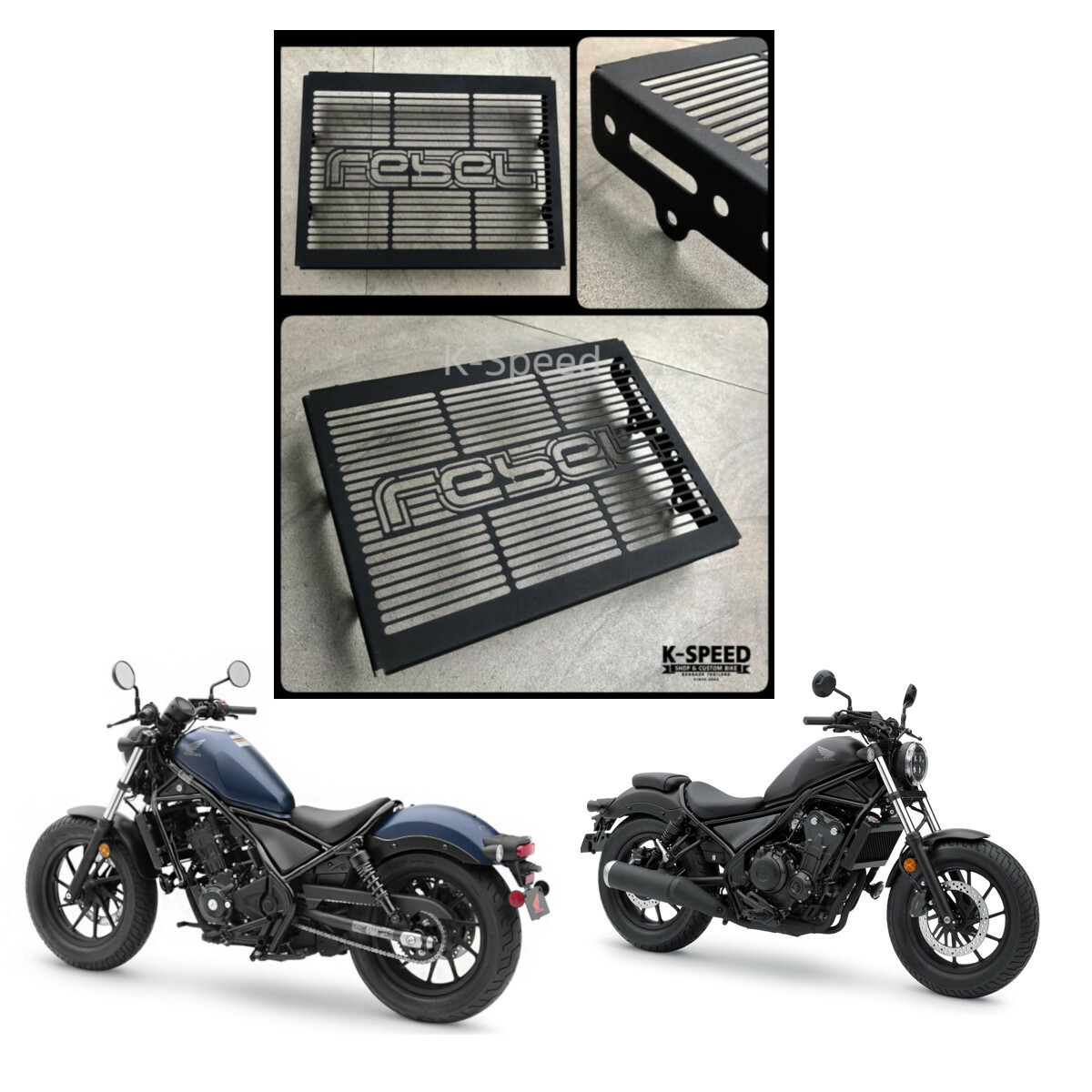 Griglia Protettiva Radiatore Per Honda Rebel CMX 500/300 - Alluminio CNC 2017-2024 - Foto 7