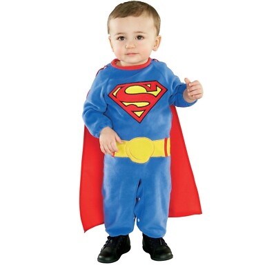 DC Comics Superman Baby Romper Costume Blue
