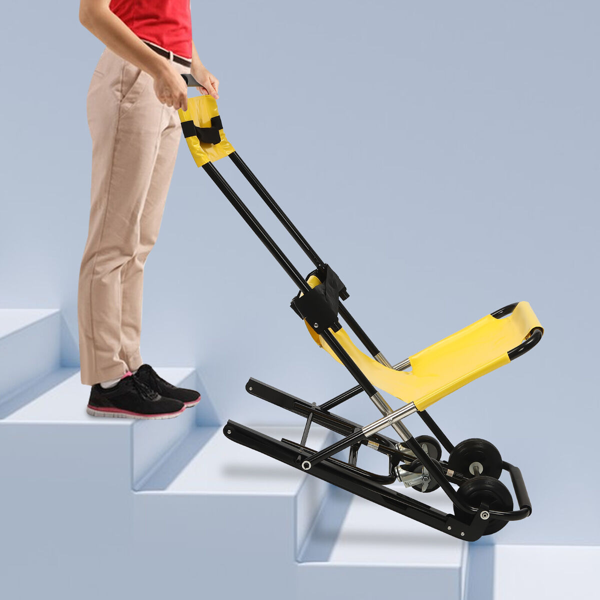 Manual Stair Lifting Climbing Wheelchair Stair Transport Portable Chair Elevator