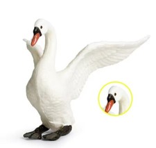White Swan Duck Toy Action Figure Small Animal Figurine Doll Gift for Kids
