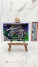 Ronaldo/B. Fernandes PSA 9 Low Pop 2021 Topps UCL Collection #128 Starball Foil