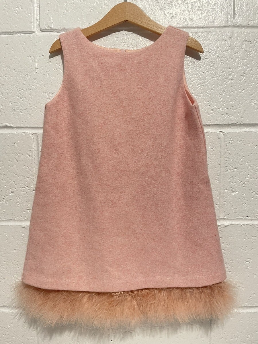 strapless open back dress Girls’ Pink Faux Suede Quilted Dress main image 1