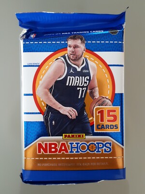 2024-25 Panini NBA Hoops Blaster Pack 15 Basketball Cards; Cover Luka Dončić