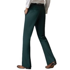 Formal Men Bell Bottom Flare Pants Retro 60s 70s Fit Dress Bootcut Long Trousers