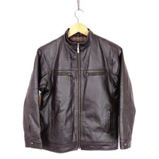 Ben Sherman Women's Brown Leather Jacket Size 12
