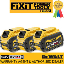 DeWALT 3 x DCB546 18V/54V 6.0Ah Li-Ion Battery Triple Pack XR FLEXVOLT NEW
