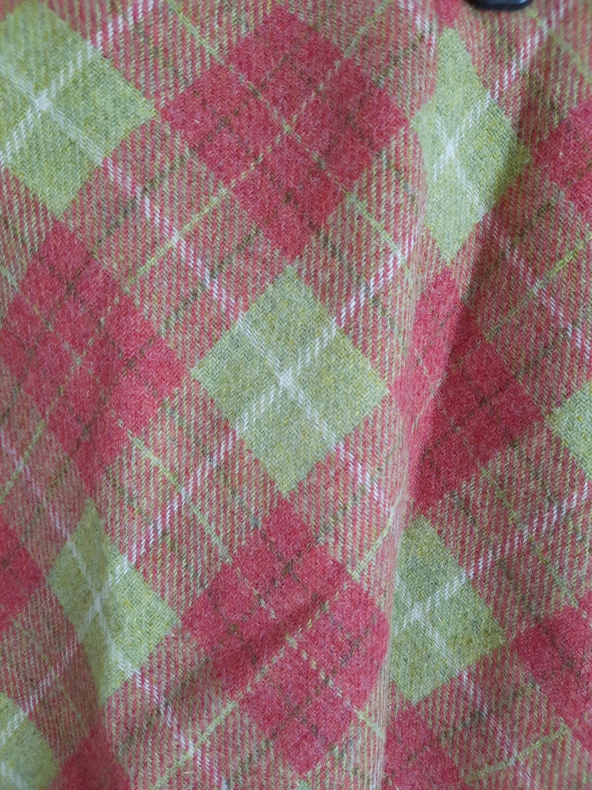 Womens Laura Ashley Tartan Wool Skirt Size 12 Pinky R… Gem