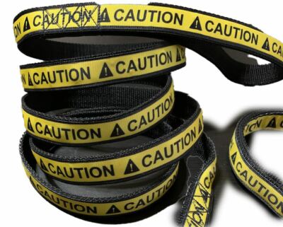 CAUTION Dog Leash 1 inch width, choose your length