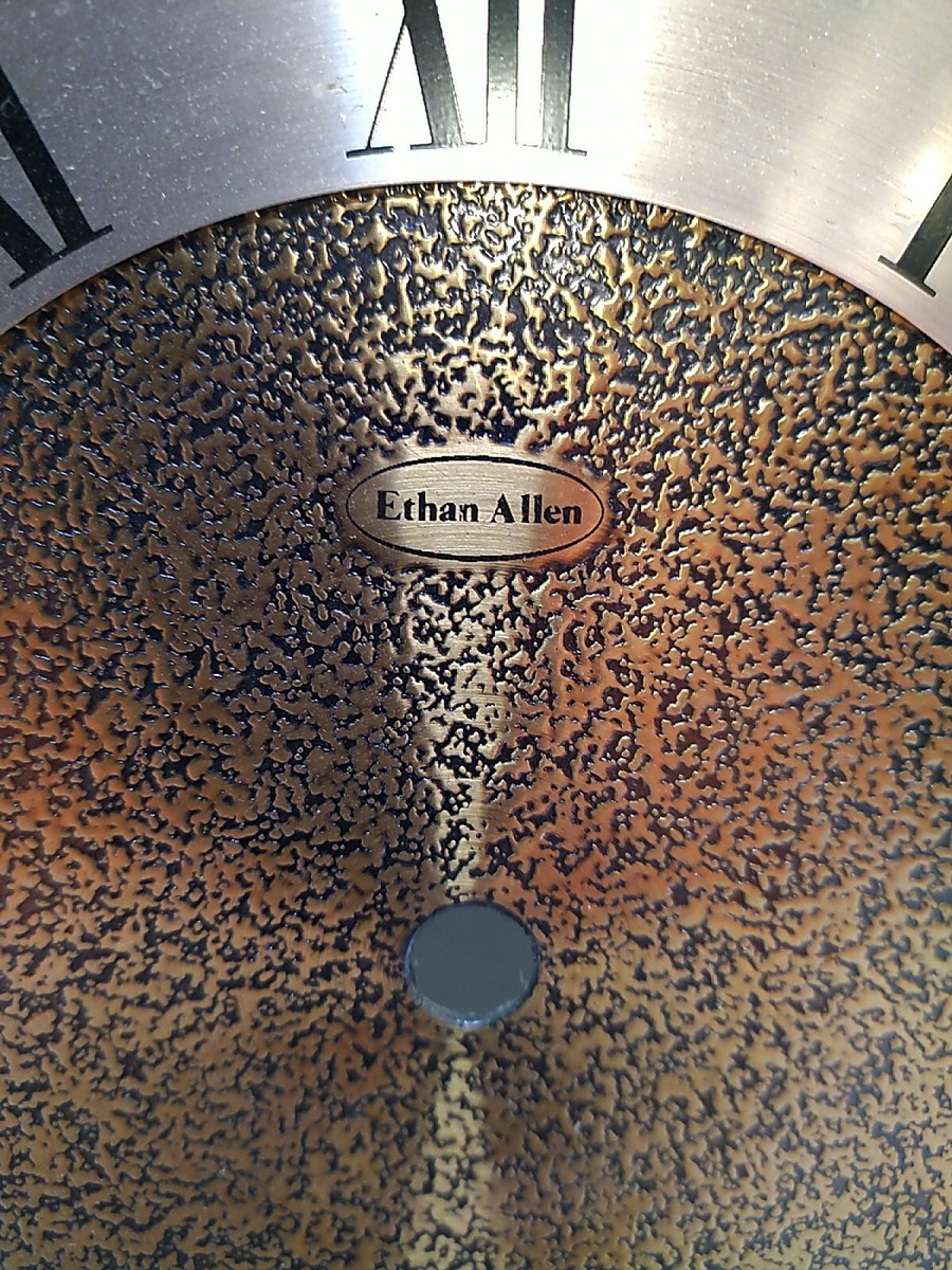 Ethan Allen AUTHENTIC GRANDFATHER CLOCK MOVEMENT FACE PLATE 3801
