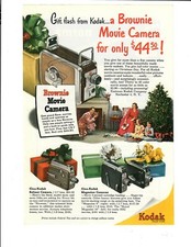 1951 Vintage Print Ad Kodak Brownie Movie Pictures Cameras Photography Ephemera