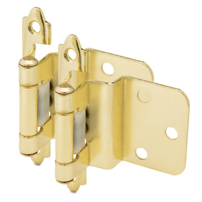 Cosmas 15628-BB Brushed Brass Hinge 3/8'' Inset (Pair)