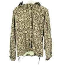 Empyre Womens Damask Printed Waterproof Zip Up Hooded Snow Jacket Coat Size L