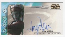 Amy Allen 2002 Topps Star Wars Attack of Clones Widevision Autograph Card NM