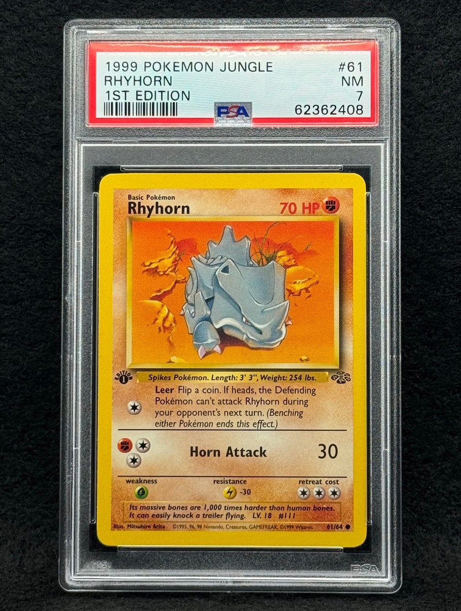 rhyhorn pokemon card price Rhyhorn 61/64 Jungle Regular for sale online