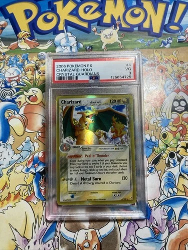 2006 Pokemon EX Crystal Guardians Charizard 4/100 Holo PSA 3