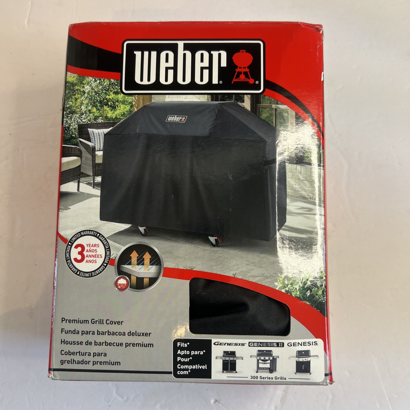 Weber Premium Grill Cover #7757 for Genesis 300 Series Grills- NOB