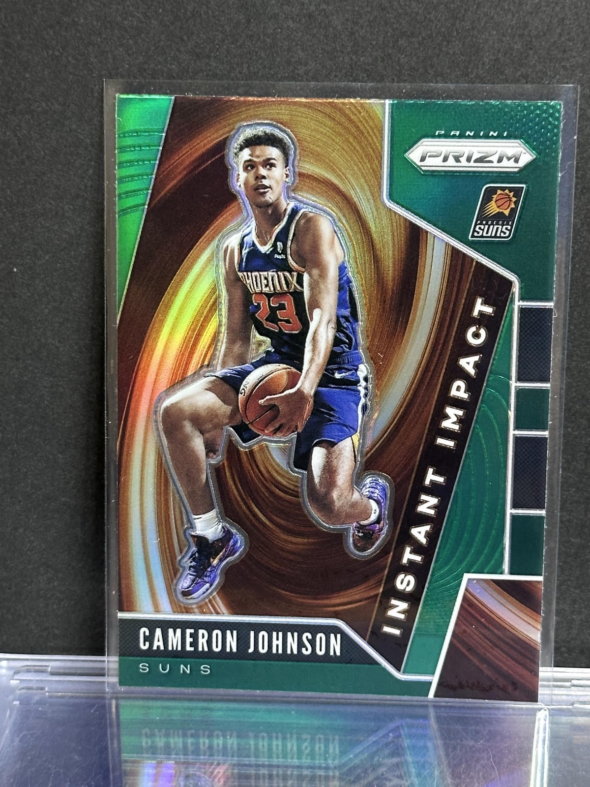 2019-20 Panini Prizm #10 Cameron Johnson Instant Impact Green Phoenix Suns