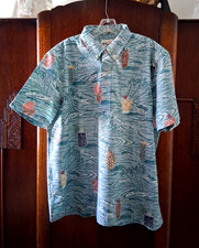 Reyn Spooner Men's "ISLAND SUNDOWNERS" SEA FOAM PULLOVER Classic Fit Shirt Sizes