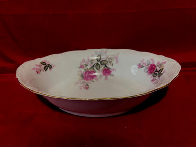 Harmony House Eugenie Rose Oval Vegetable Serving Bowl 10 1/4'' x 7 1/2'' Japan