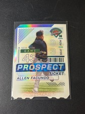 2025 Panini Prospect Edition Holo Ticket Stub Allen Facundo Mets /43 #2