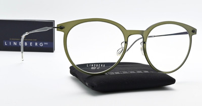 LINDBERG Brille now 6537 47-19 C11M T803 140 Col U9 Olivgrün Schwarz Panto S M