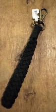 Black Macrame Wristlet Keychain
