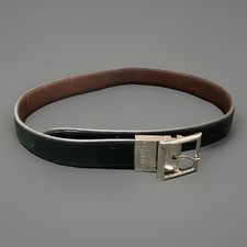 Dockers Boys Black /Brown Imitation leather Belt Sz M 26/28 Reversible Preppy