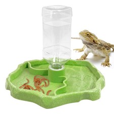 9oz 2-in-1 Reptile Water Bottle Turtle Automatic Feeders Waterer Food and Wat...