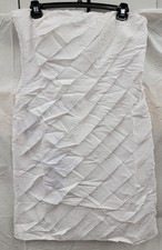NWT Lucy & Co L Strapless Bandage Ruffle Club Mini Dress White 123637