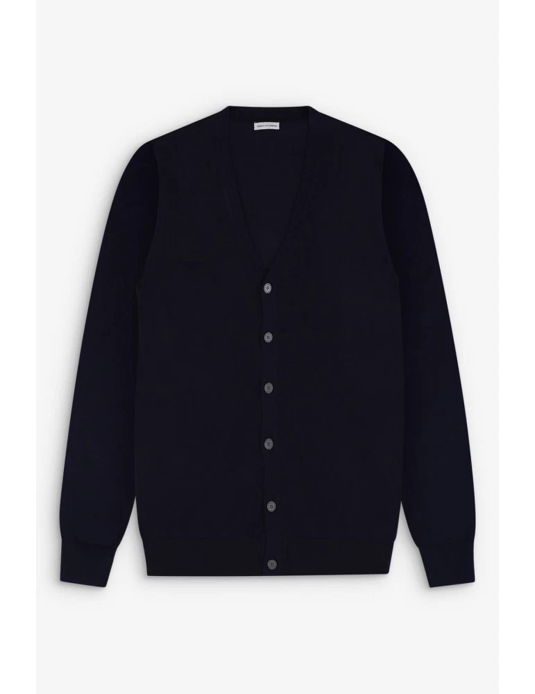 Cardigan Homme Daniele Alessandrini - Coton, Boutons, Couleur Bleue - Neuf Avec étiquettes Et Ticket De Caisse